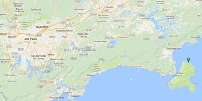 地図のビーチJabaquara