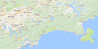 地図のビーチPerequê Mirim