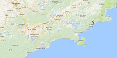 地図のビーチVermelha-ド-ノルテ州