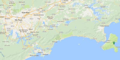 地図のビーチVermelha