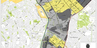 地図のピニェイロのサンパウロ市-職業の土壌