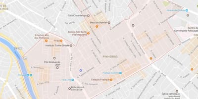 地図のピニェイロのサンパウロ市