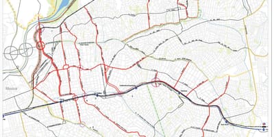 地図のペーニャ自然公園のサンパウロ市-道路