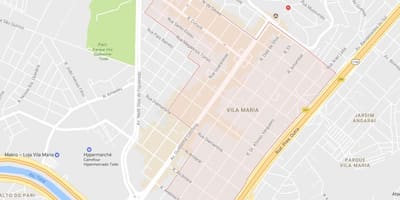 地図のヴィラマリアサンパウロ