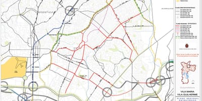 地図のヴィラマリアサンパウロ-道路