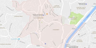 地図のヴィラAndradeサンパウロ