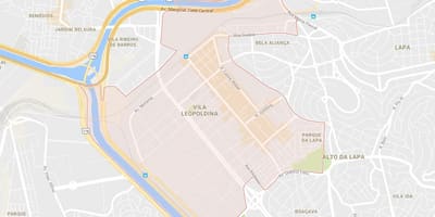 地図のヴィラLeopoldinaサンパウロ