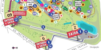 地図の回路のInterlagos