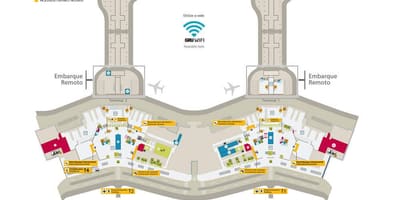 地図の国際空港サンパウロ-のグアルーリョスターミナル1et2