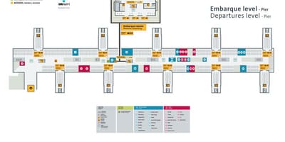 地図の国際空港サンパウロ-のグアルーリョス-ターミナル3