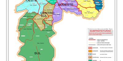 地図の地域はサンパウロ
