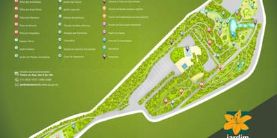 地図の植物園Jundiaí