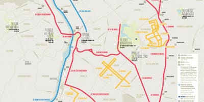 地図の自転車のパスサンパウロ