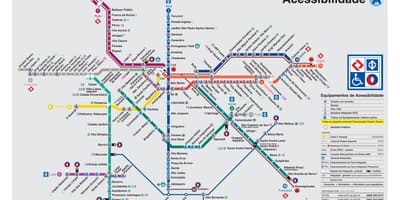 地図の輸送サンパウロ市-障害者のアクセス