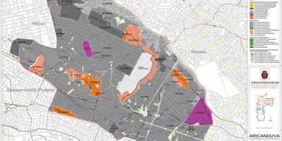 地図Aricanduva-ヴィラフォーモササンパウロ-職業の土壌