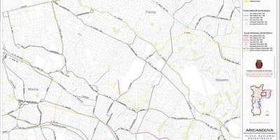 地図Aricanduva-ヴィラフォーモササンパウロ-道路