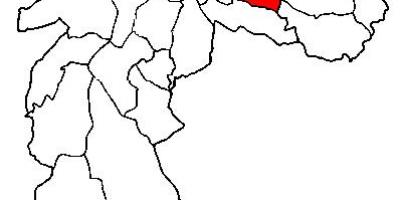 地図Aricanduva-ヴィラフォーモササブ県サンパウロ