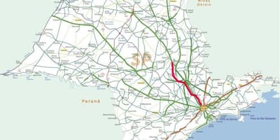 地図Bandeirantes道-SP348