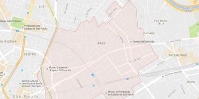 地図Brásサンパウロ