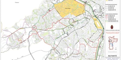地図Butantãサンパウロ-道路