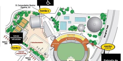 地図Canindéスタジアム