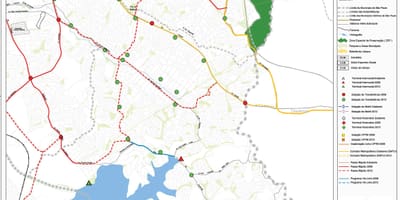 地図Cidade Ademarサンパウロ-公共輸送
