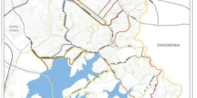 地図Cidade Ademarサンパウロ-道路