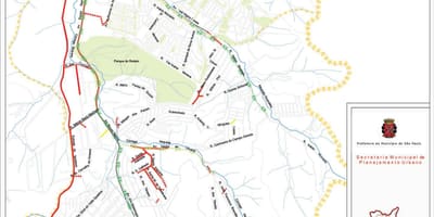 地図Cidade Tiradentesサンパウロ-道路