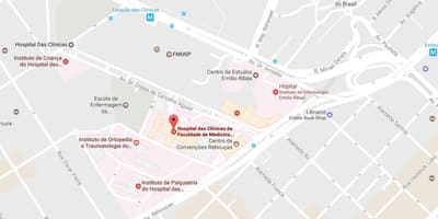 地図Clínicas病院