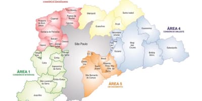 地図Concessão Áreas RMSP