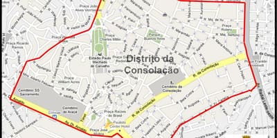 地図Consolaçãoサンパウロ