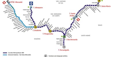 地図corredorメトロポABD