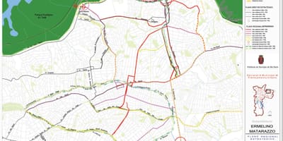 地図Ermelinoマタラッツォサンパウロ-道路