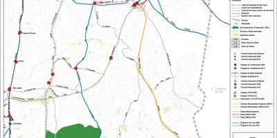 地図Ipirangaサンパウロ-公共輸送
