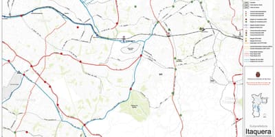 地図Itaqueraサンパウロ-公共輸送