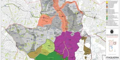 地図Itaqueraサンパウロ-職業の土壌