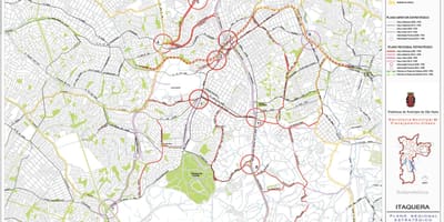 地図Itaqueraサンパウロ-道路