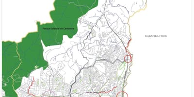 地図Jaçanã-Tremembéサンパウロ-道路