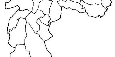 地図Jaçanã-Tremembé副県サンパウロ