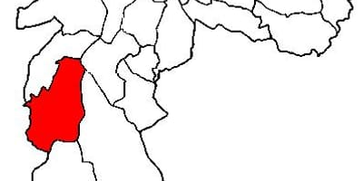 地図M'Boi Mirim副県サンパウロ