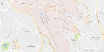 地図Moocaサンパウロ