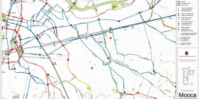 地図Moocaサンパウロ-公共輸送