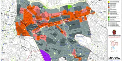 地図Moocaサンパウロ-職業の土壌
