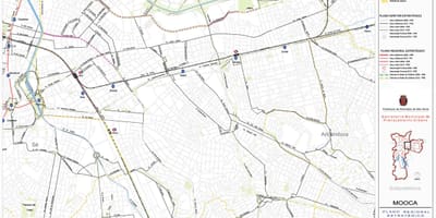 地図Moocaサンパウロ-道路