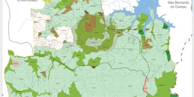 地図Parelheirosサンパウロ-職業の土壌