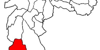 地図Parelheiros副県サンパウロ