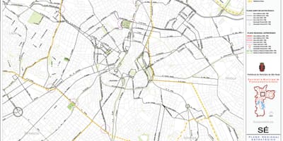 地図Séサンパウロ-道路