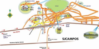 地図UNIVAPサンパウロ