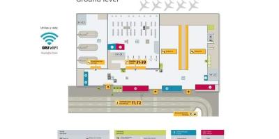 地図の国際空港サンパウロ-のグアルーリョス-ターミナル4